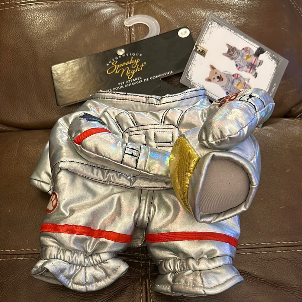Snooky Pet Space Suit Costume - Silver and Gold